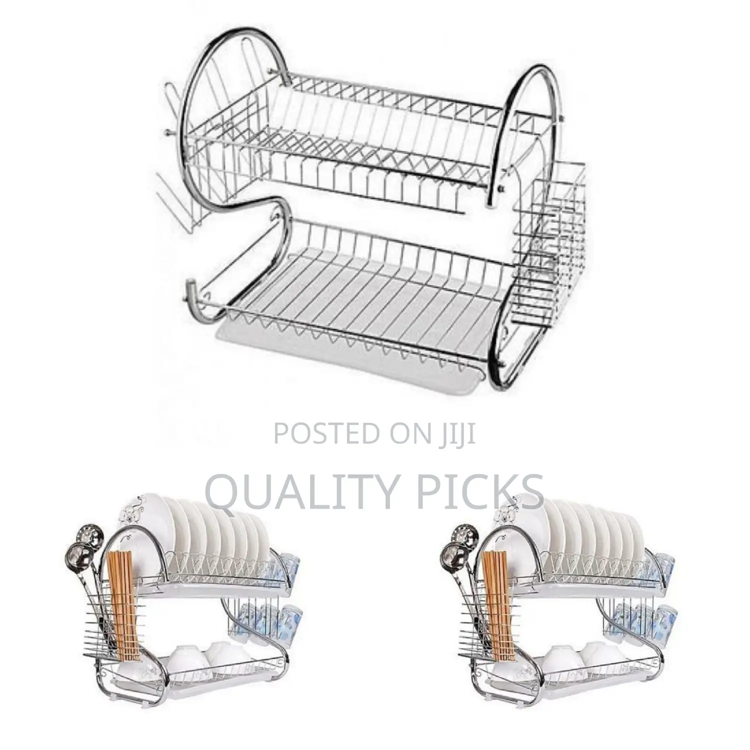 Stainless 2 Layer Dish Rack Organizer
