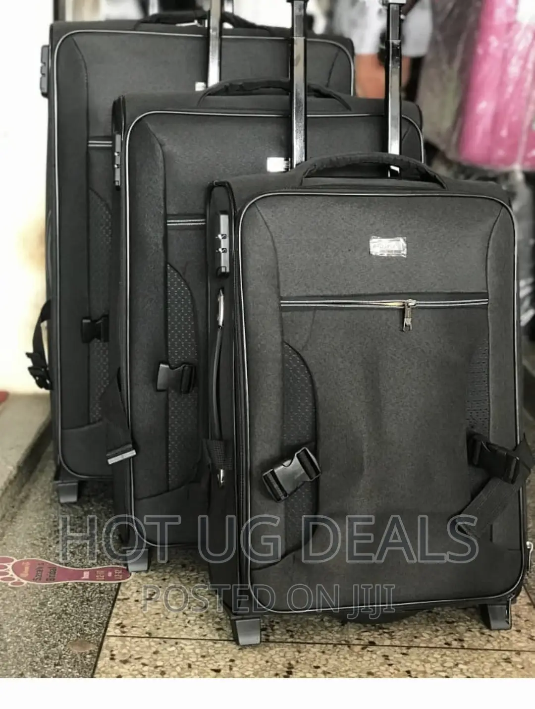 3 Pieces Set of Travel. SUITCASE- Black