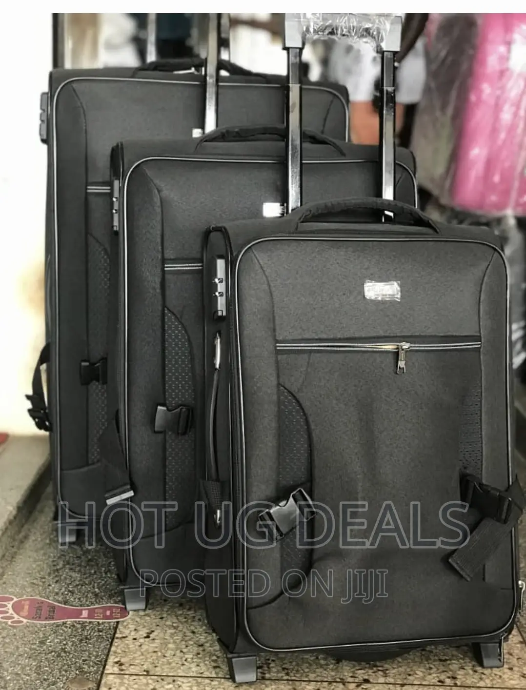 3 Pieces Set of Travel. SUITCASE- Black