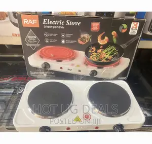 RAF Double Hot Plate Electric Cooker - White