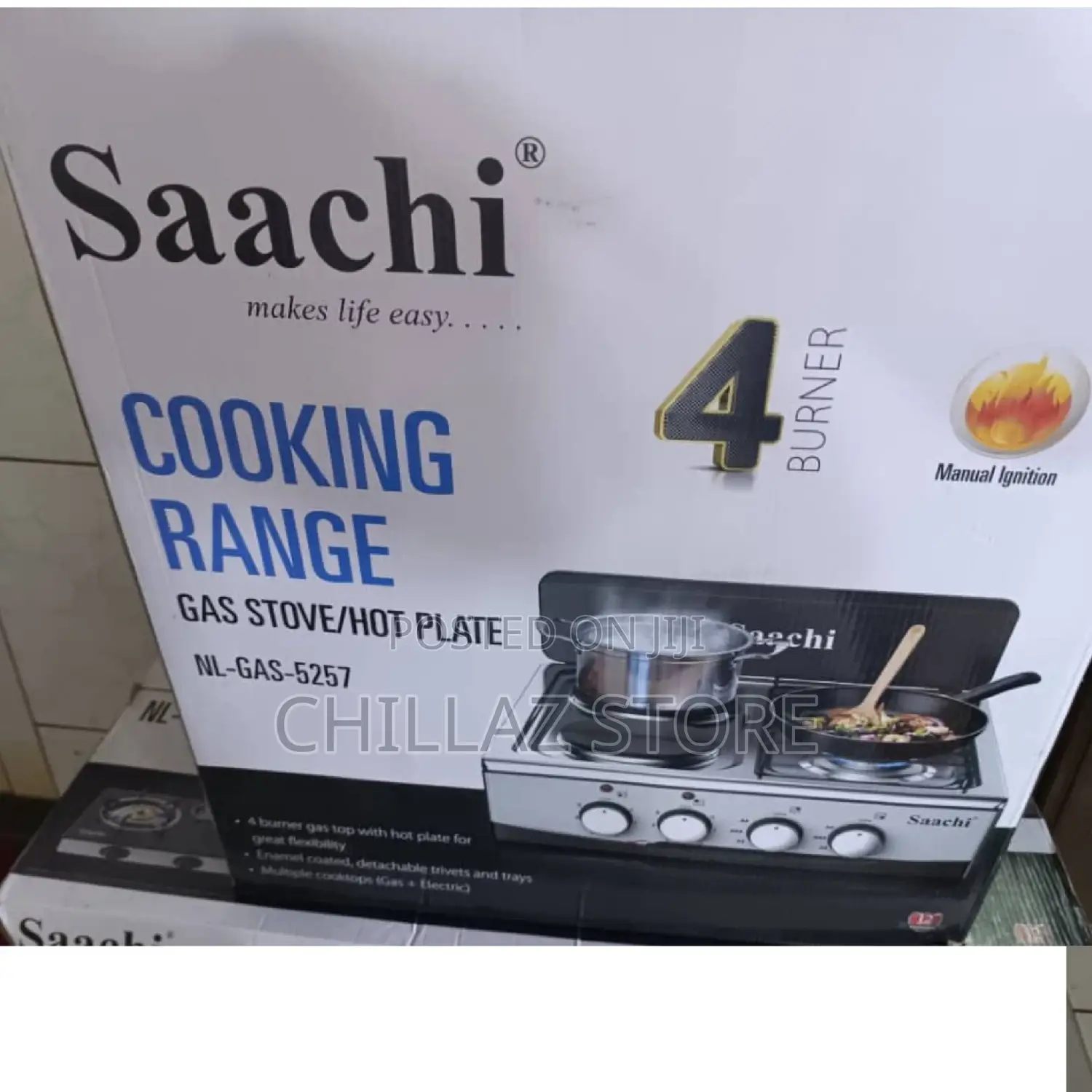 Saachi 4 Burner Cooking Range.