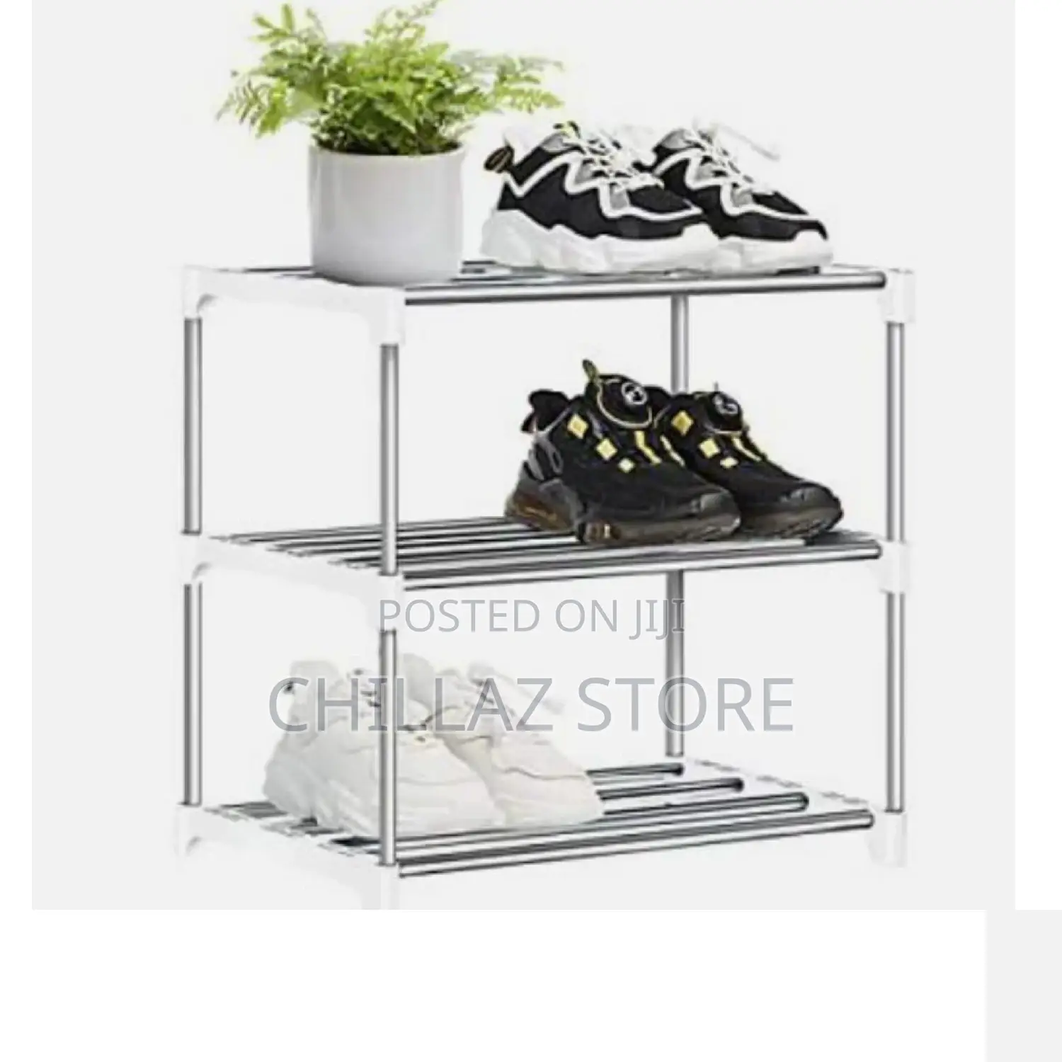 4 Layer Stainless Steel Shoe Rack.