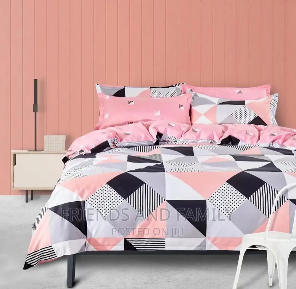 Simple Bed Cover With 4 Pieces
