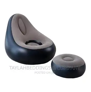 Deluxe Inflatable Seat, Chair With Foot Rest, Air Pump