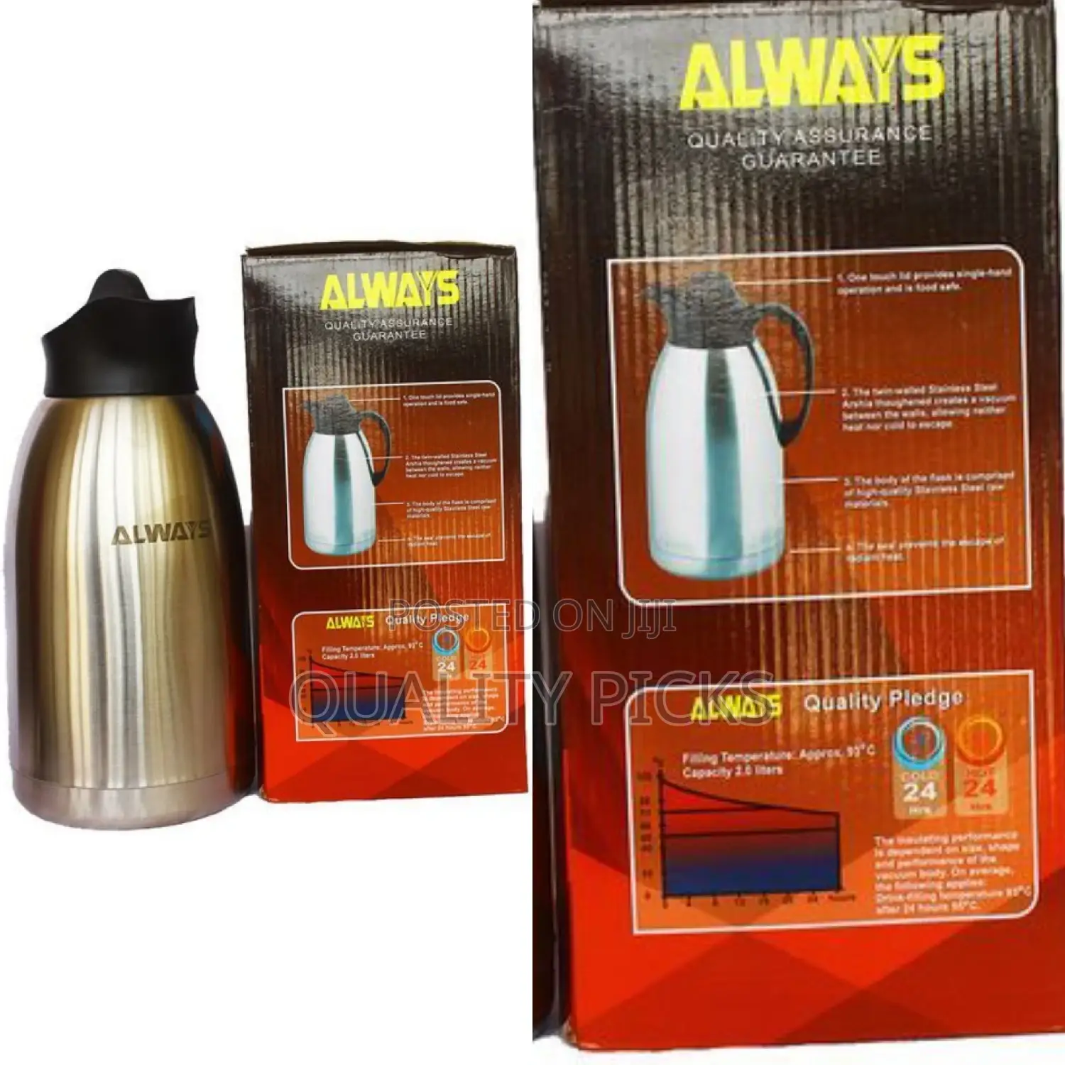 Sliver Always Vacuum Flask
