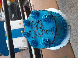 Blue Cakes Birthdays Colour Drippings Black 44c