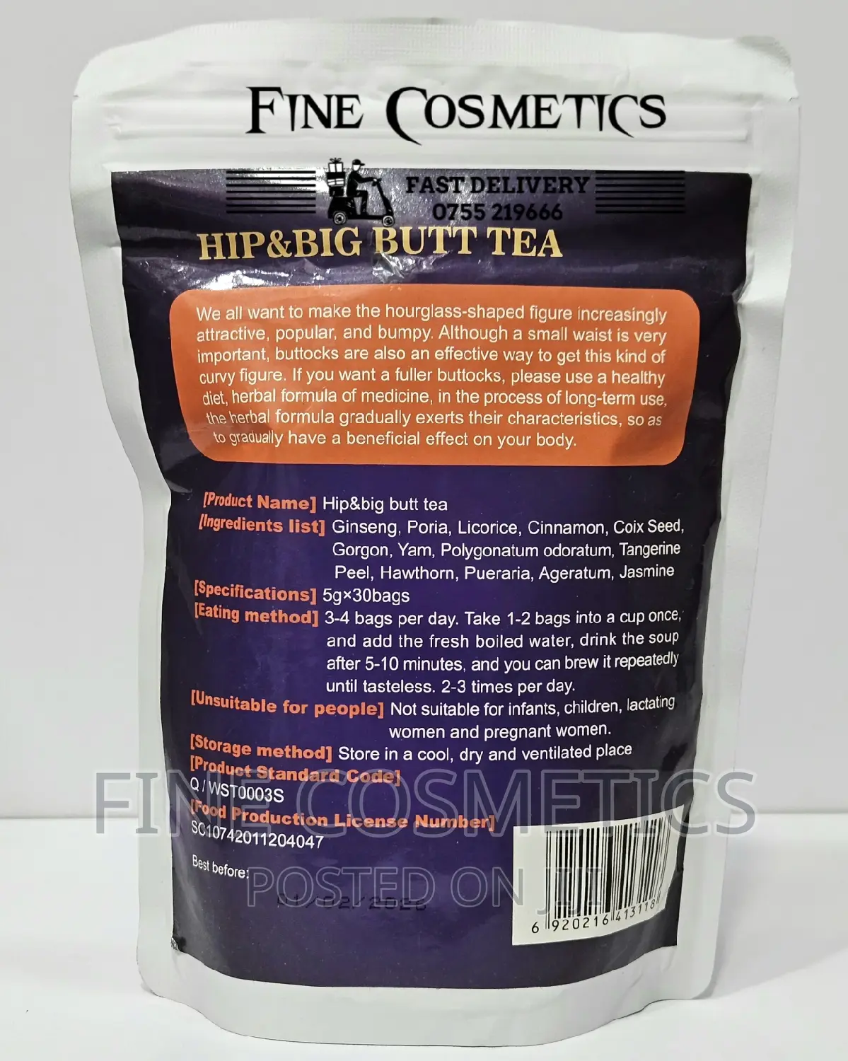 HIP and BIG BUTT ENLARGEMENT TEA Natural Safe Drinking Diet