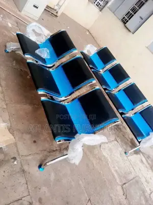 An Three Seater Waiting Chair With Caution.