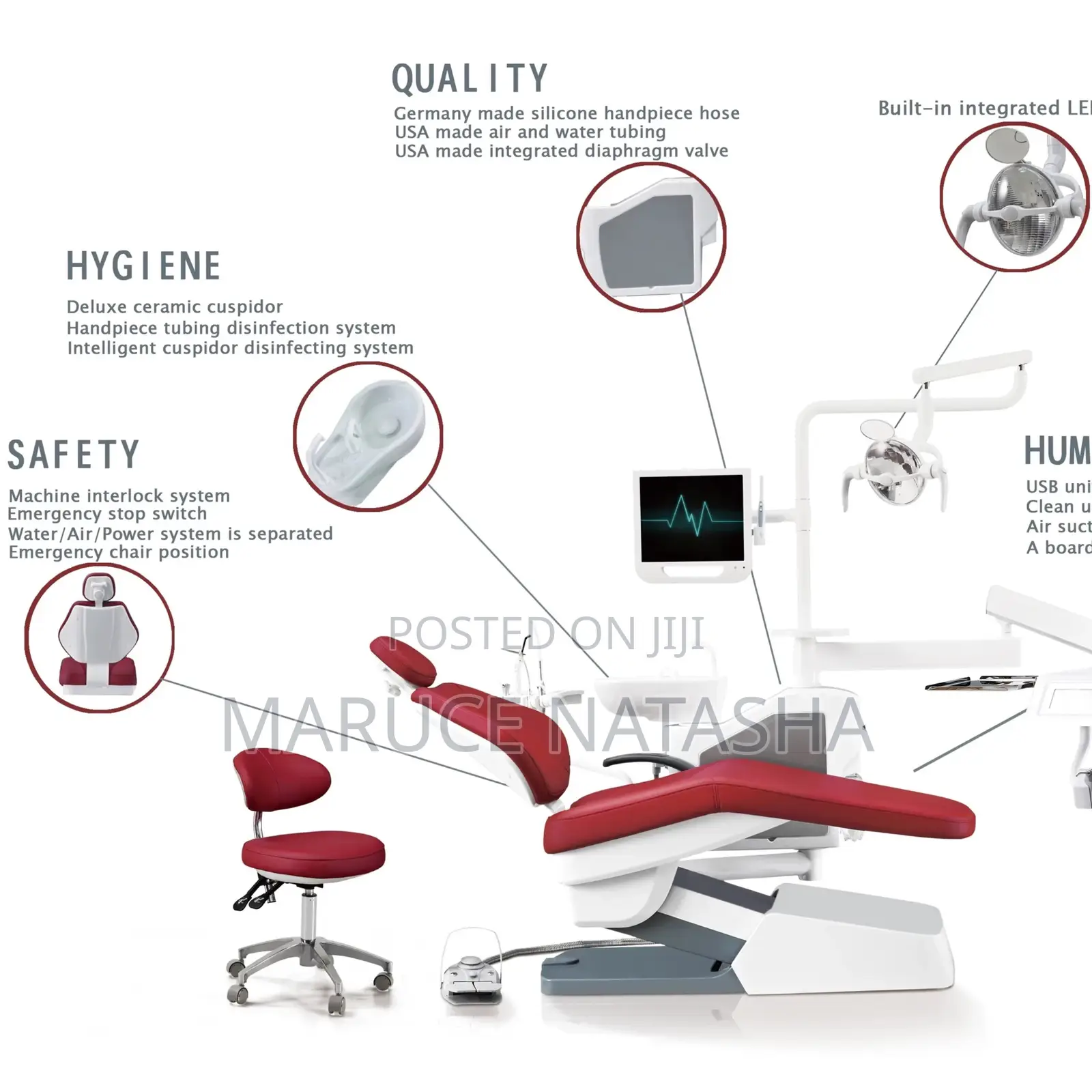 Electric Full Functional Dental Chair Unit Equipment