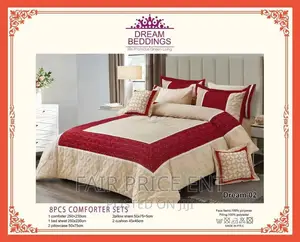 Pure Cotton Duvet Cover Set. 6x6 .8pcs.( Cream)