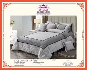 Pure Cotton Duvet Cover Set . 6x6.8pcs.( Gray)