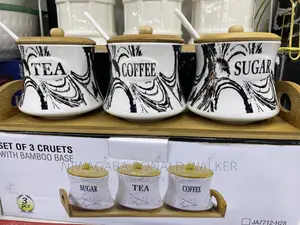 3pcs Set of Carnister Sugar Bowls