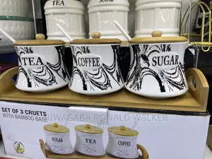 3pcs Set of Carnister Sugar Bowls