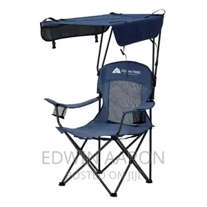 Foldable Camping Chair With Shade Cap