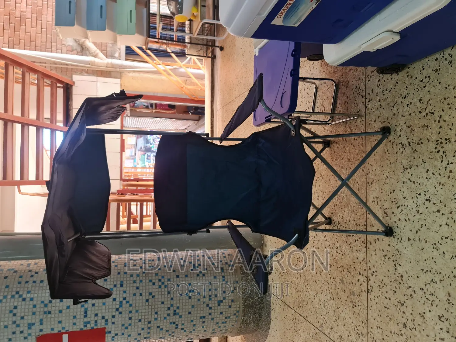 Foldable Camping Chair With Shade Cap