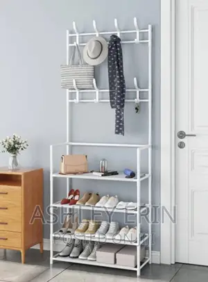 2 In 1 Universal Shoe Rack And Clothes Rack -5layers
