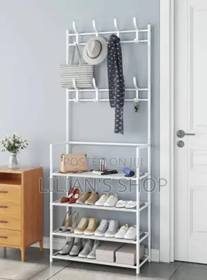 2 In 1 Universal Shoe Rack And Clothes Rack -5layers