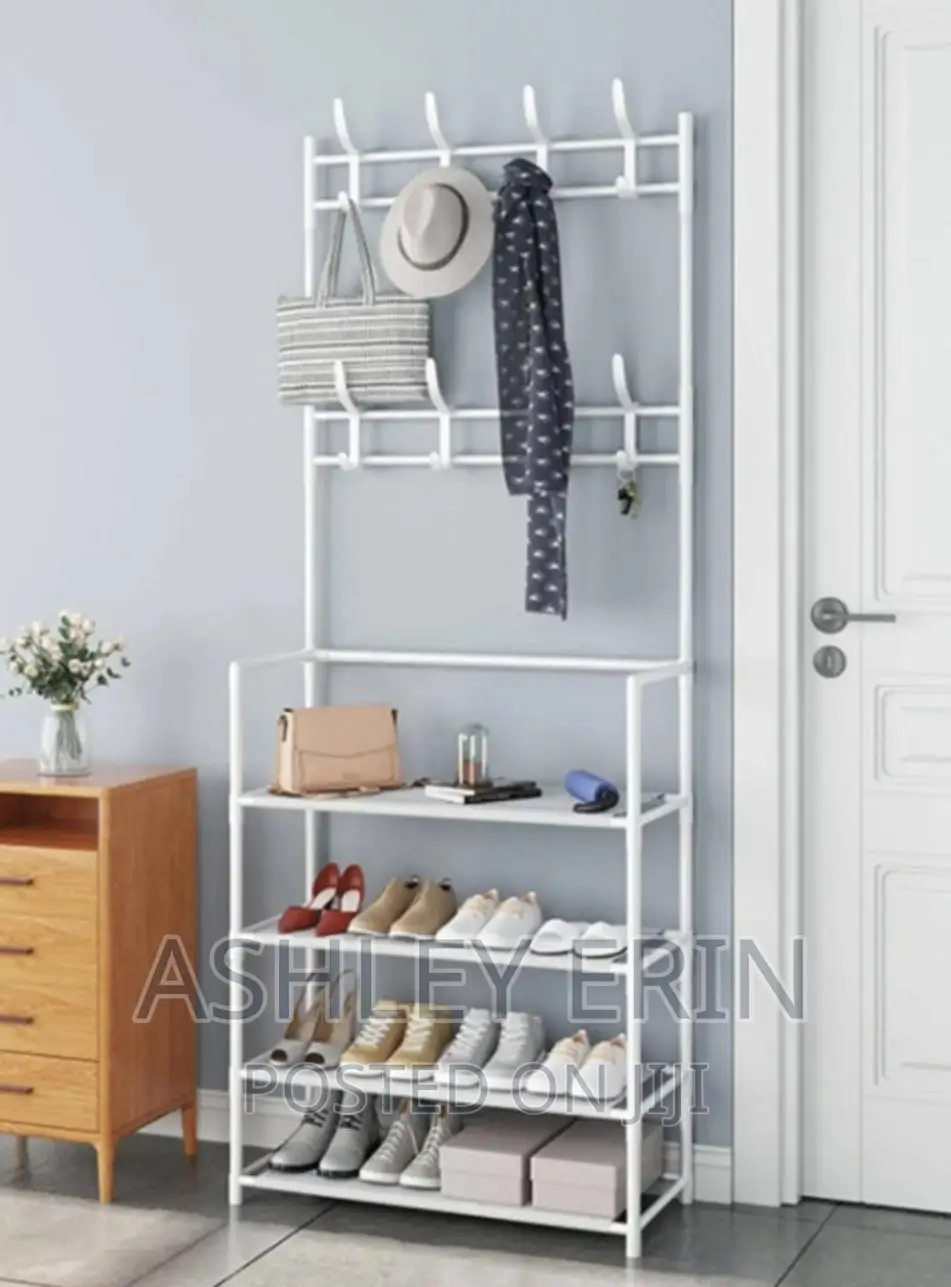 2 In 1 Universal Shoe Rack And Clothes Rack -5layers