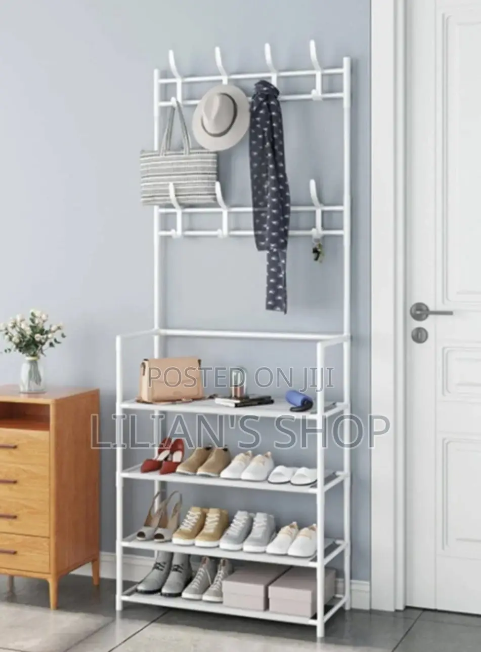 2 In 1 Universal Shoe Rack And Clothes Rack -5layers
