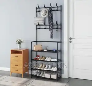 2 In 1 Universal Shoe Rack And Clothes Rack -5layers