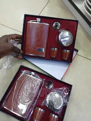 Hip Flask Gift Set - 9oz Stainless Steel With Shot