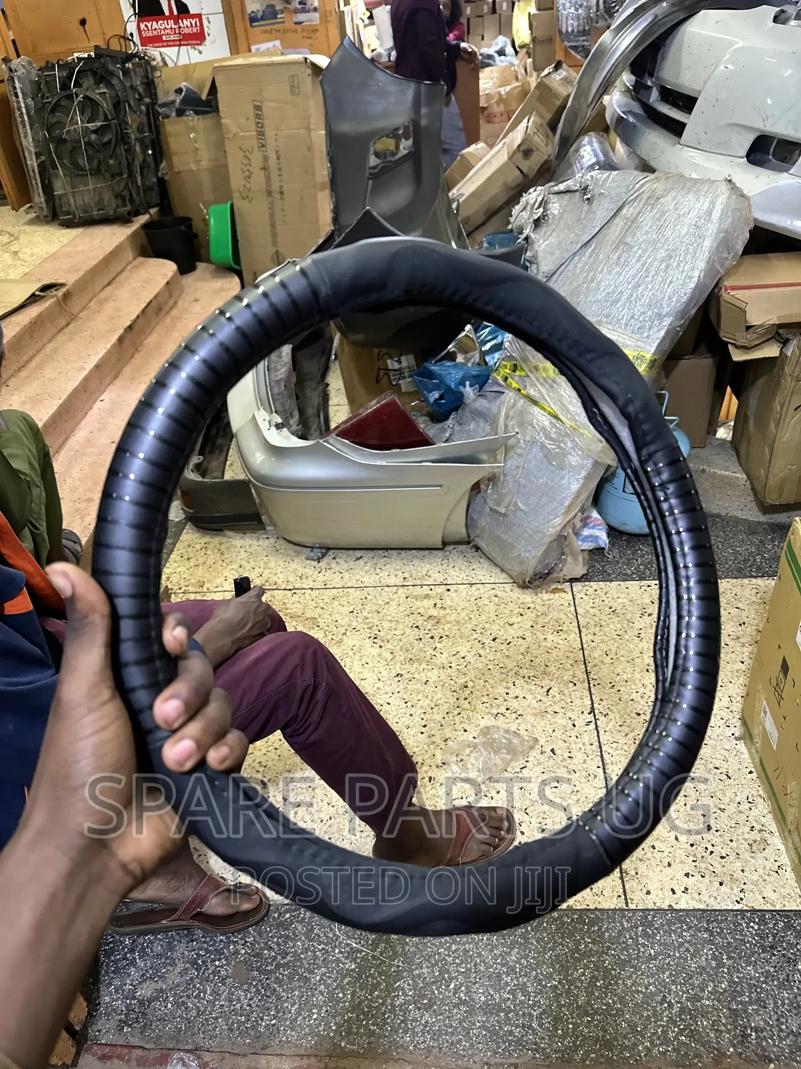 Black Steering Wheel Cover
