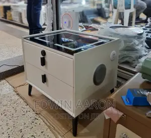 Smart Bedside Table With LED, Wireless Charging and Speaker.
