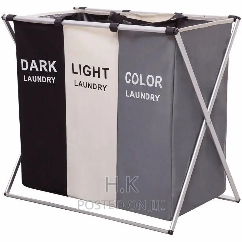Foldable 3 Compartments
Laundry Basket (Dark/Light/Color)