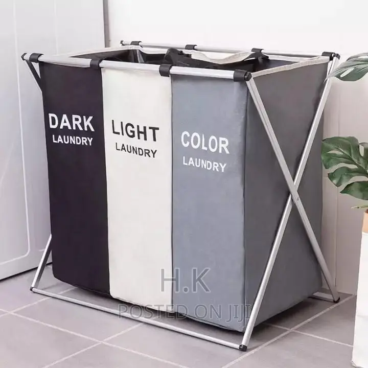 Foldable 3 Compartments
Laundry Basket (Dark/Light/Color)