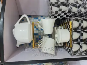 Tea Sets With Tea Pots and Golden Stands