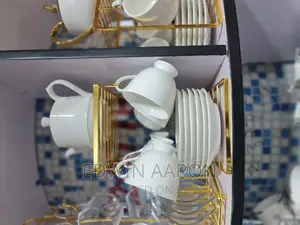 Tea Sets With Tea Pots and Golden Stands