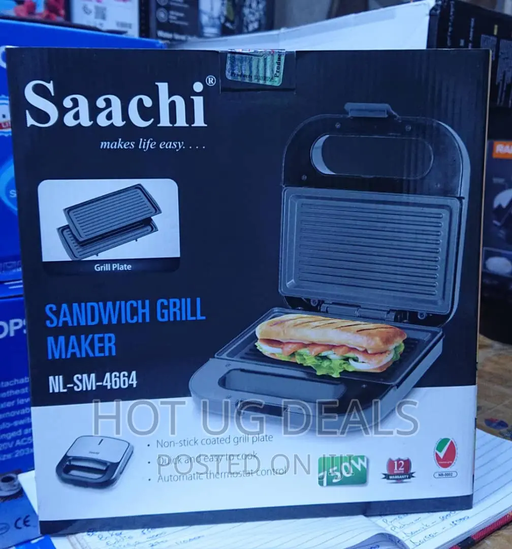 Saachi Sandwich Maker / Grill NL-SM-4664-BK