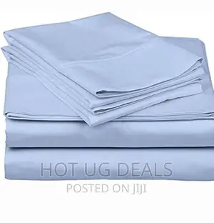 Home Fashion 5x6 Cotton Bedsheets With 2 Pillow Cases - Blue