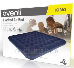 6 by 6 Avenli Flocked Air Bed