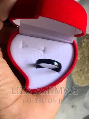Black Wedding Ring Available Only in Size 18 (8)