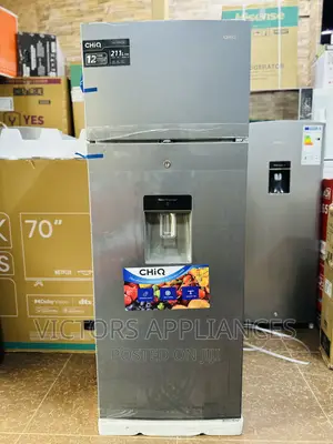 270l Chiq Double Door Refrigerator With Water Dispenser