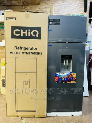 Chiq 270l Double Door Fridge With Water Dispenser