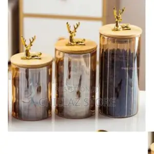 3pcs Airtight Pantry Storage Food Glass Jars.
