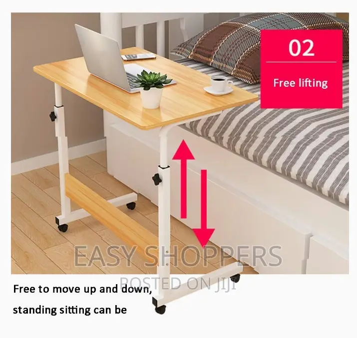 Table Height-Adjustable Mobile Laptop Stand Table