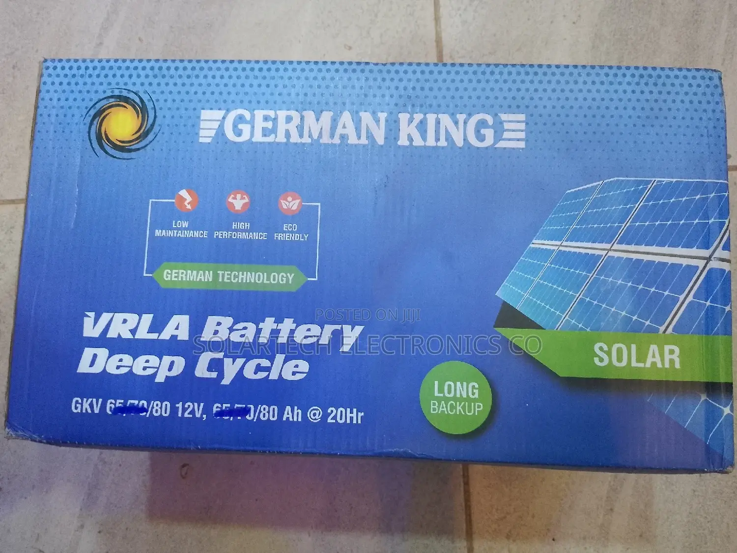 80 Amps German King VRLA Battery