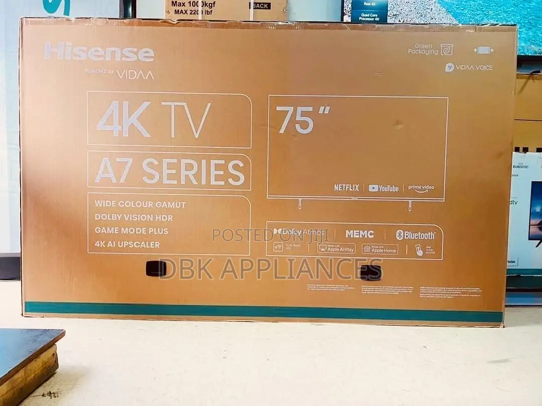 Hisense 75inch Real Uhd Smart TVS Latest Model