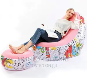 Inflatable Foldable Recliner Single Flocking Sofa Set