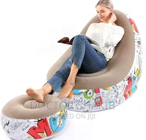 Inflatable Foldable Recliner Single Flocking Sofa Set