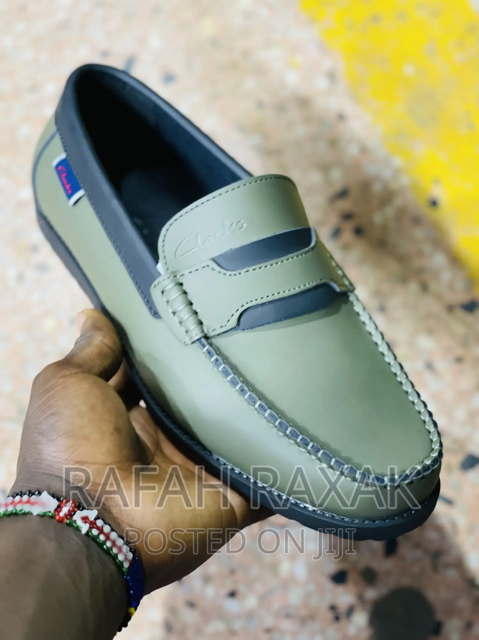 Original Army Green Clarks Moccasins