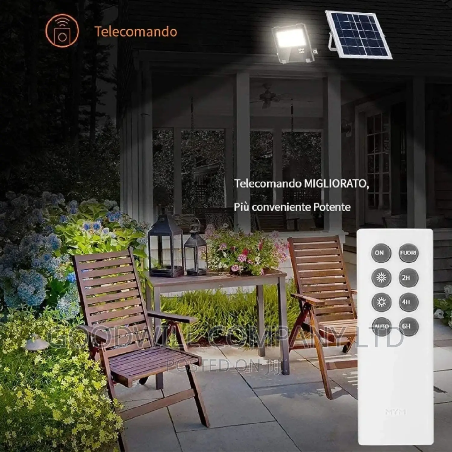 10w Solar Flood Light With Inbuilt Lithium