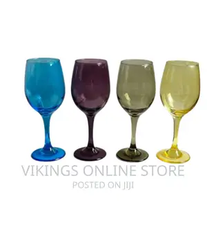 6pc Color Wine Glasses