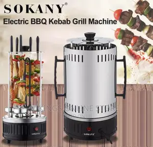 Sokany 6pc Barbeque Electric Skewers- Silver