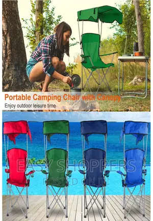 Portable Camping Chair With Canopy Foldable in All Colours