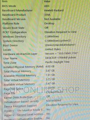 Desktop Computer HP ProDesk 600 6GB Intel Core I5 HDD 500GB