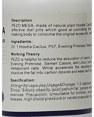 Pezo Mega Vip Weight Los Premium Slimming Fat Burner Caps Uk